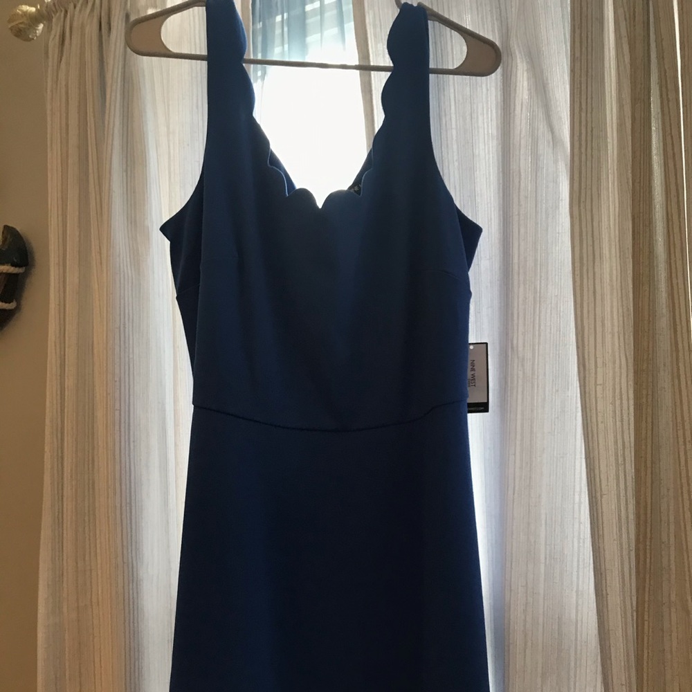 Royal blue Nine West scalloped dress